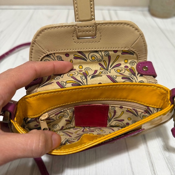 Hobo International Color Block Patent Leather Mini Bessie Crossbody Bag - Picture 8 of 10